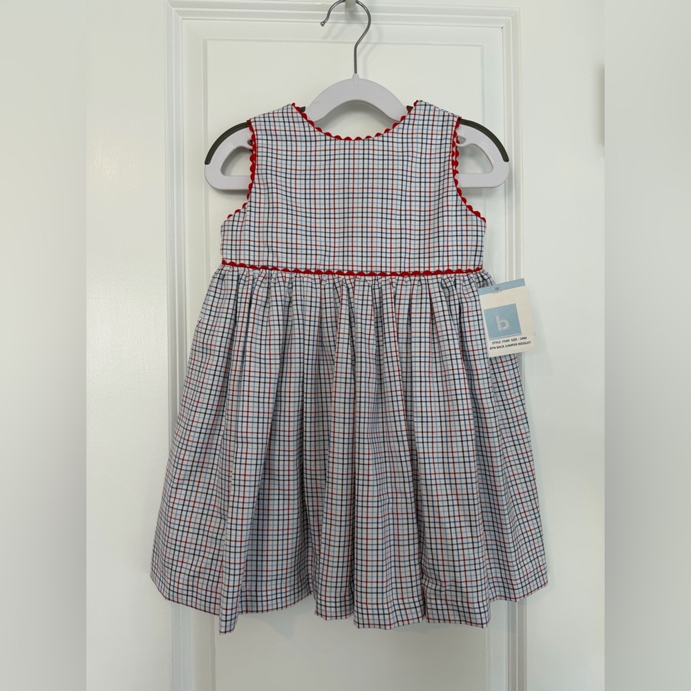 Bella Bliss Girls Button Back Jumper Ridgley Red White Blue NWT Size 24 Months